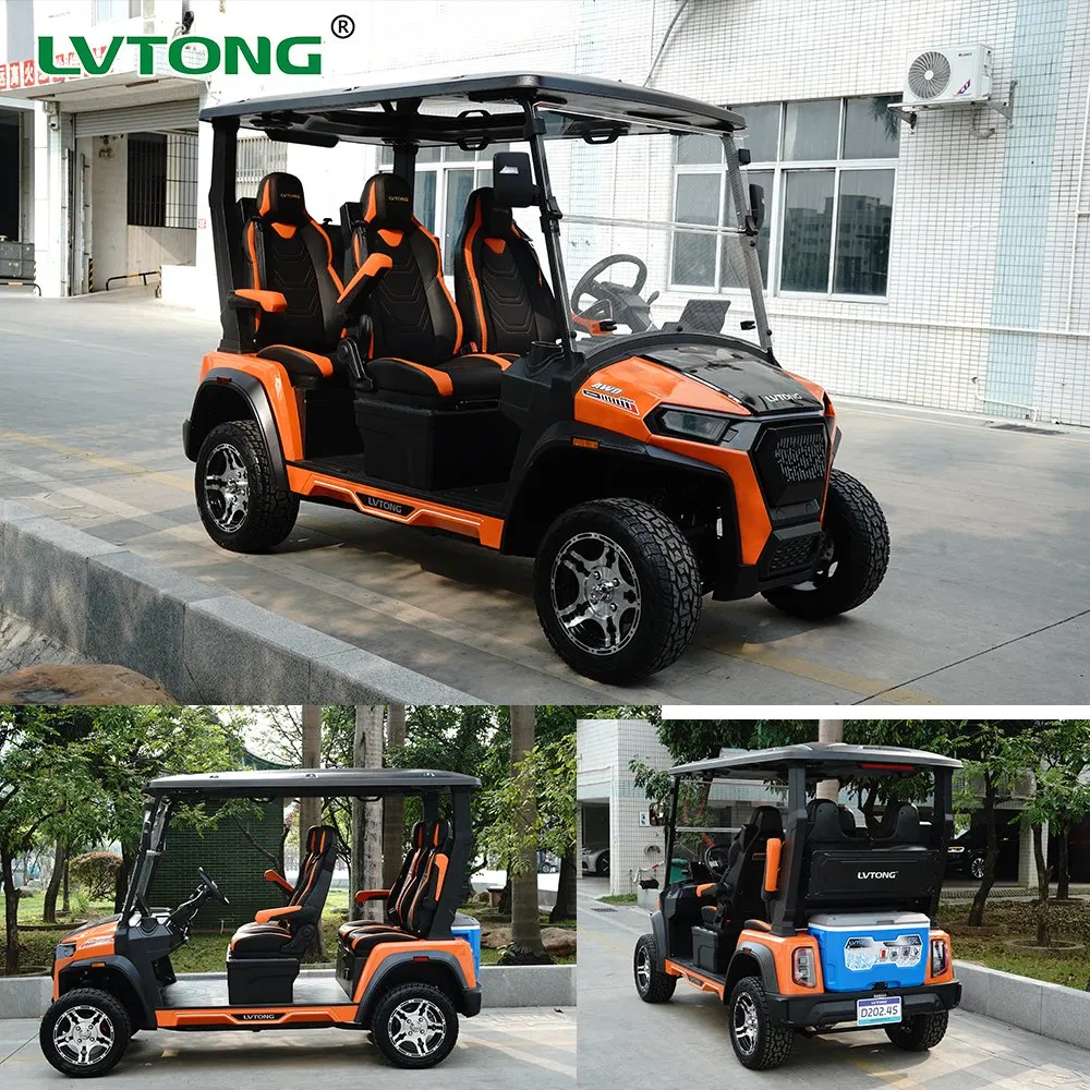 4 Asientos Buggy Eléctrico de Golf Legal en la Calle con Suspensión Independiente de Doble Brazo