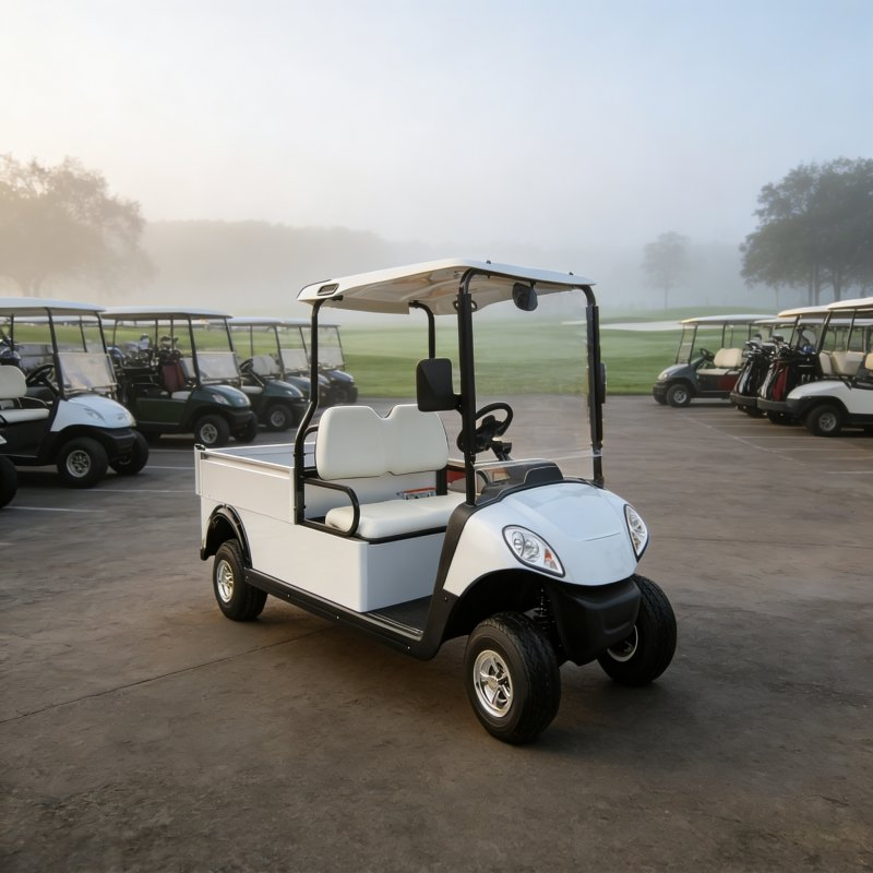 OEM 2 Asiento Carro de Golf Eléctrico de Cara Adelante con Caja de Carga de Alta Capacidad y Fundas de Asiento Personalizadas
