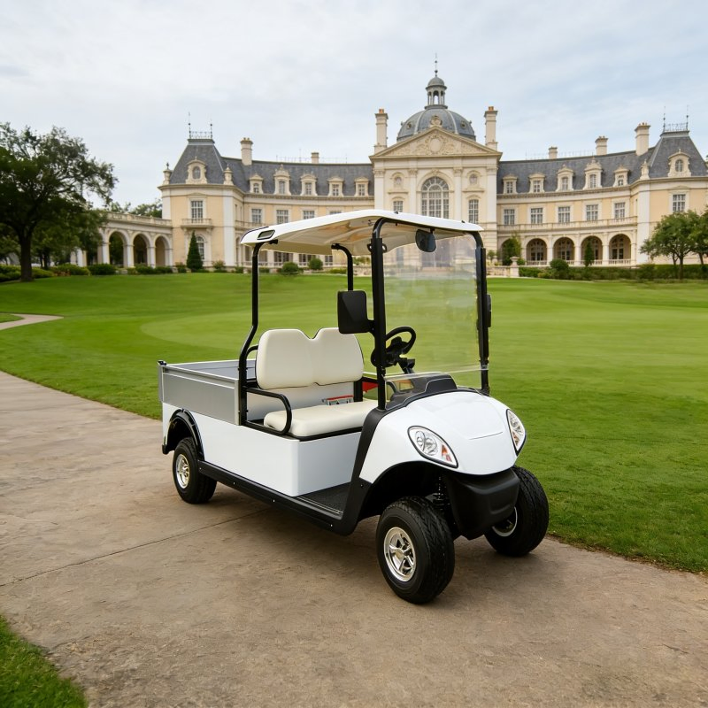 OEM 2 Asiento Carro de Golf Eléctrico de Cara Adelante con Caja de Carga de Alta Capacidad y Fundas de Asiento Personalizadas