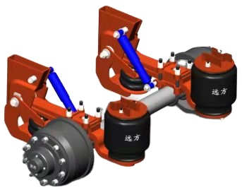 Sistema de suspensión de aire para remolque de aluminio ligero