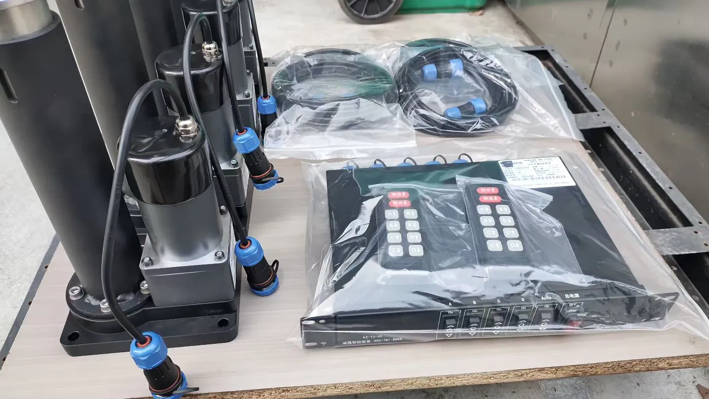 DC12V 4t Sistema de nivelación automática eléctrica de capacidad ligera Four Jacks con control remoto