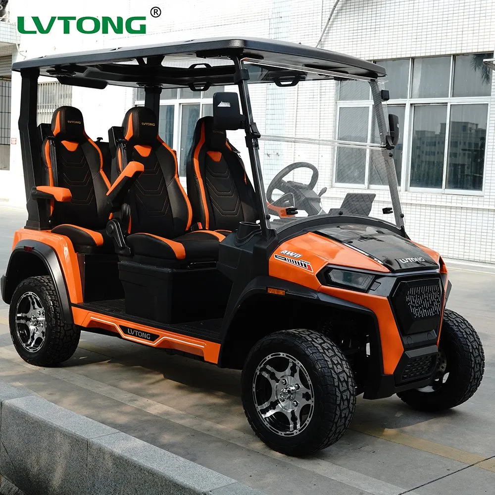4 Asientos Buggy Eléctrico de Golf Legal en la Calle con Suspensión Independiente de Doble Brazo