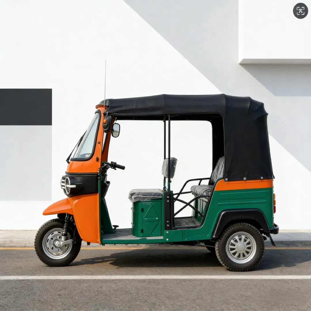 Transporte de Pasajeros de Alta Velocidad Tuk-Tuk E7 Doble Fila 490kg 3-Wheel Triciclo Eléctrico Scooter Eléctrico Coche