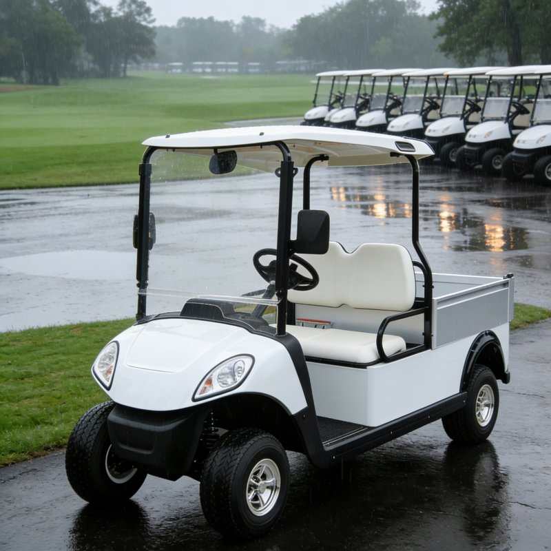OEM 2 Asiento Carro de Golf Eléctrico de Cara Adelante con Caja de Carga de Alta Capacidad y Fundas de Asiento Personalizadas