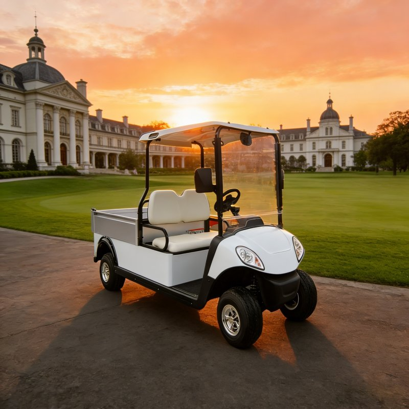 OEM 2 Asiento Carro de Golf Eléctrico de Cara Adelante con Caja de Carga de Alta Capacidad y Fundas de Asiento Personalizadas