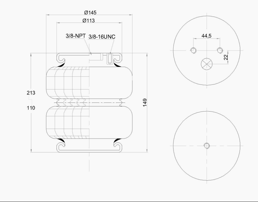 Juego completo de kits de suspensión de aire de goma para ayudar en la recogida para Toyota Hilux