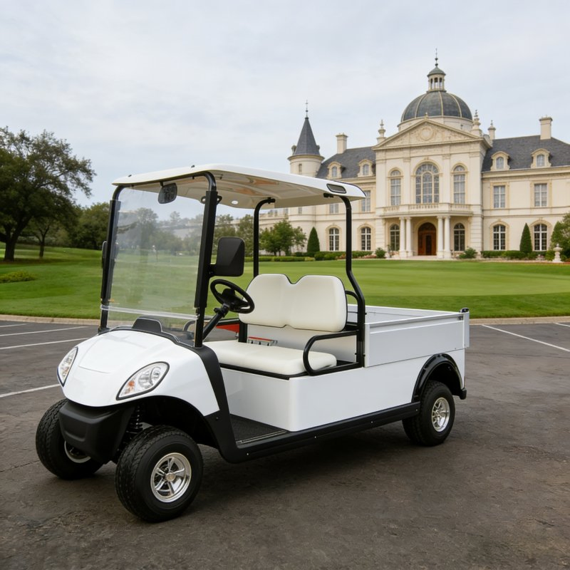 OEM 2 Asiento Carro de Golf Eléctrico de Cara Adelante con Caja de Carga de Alta Capacidad y Fundas de Asiento Personalizadas