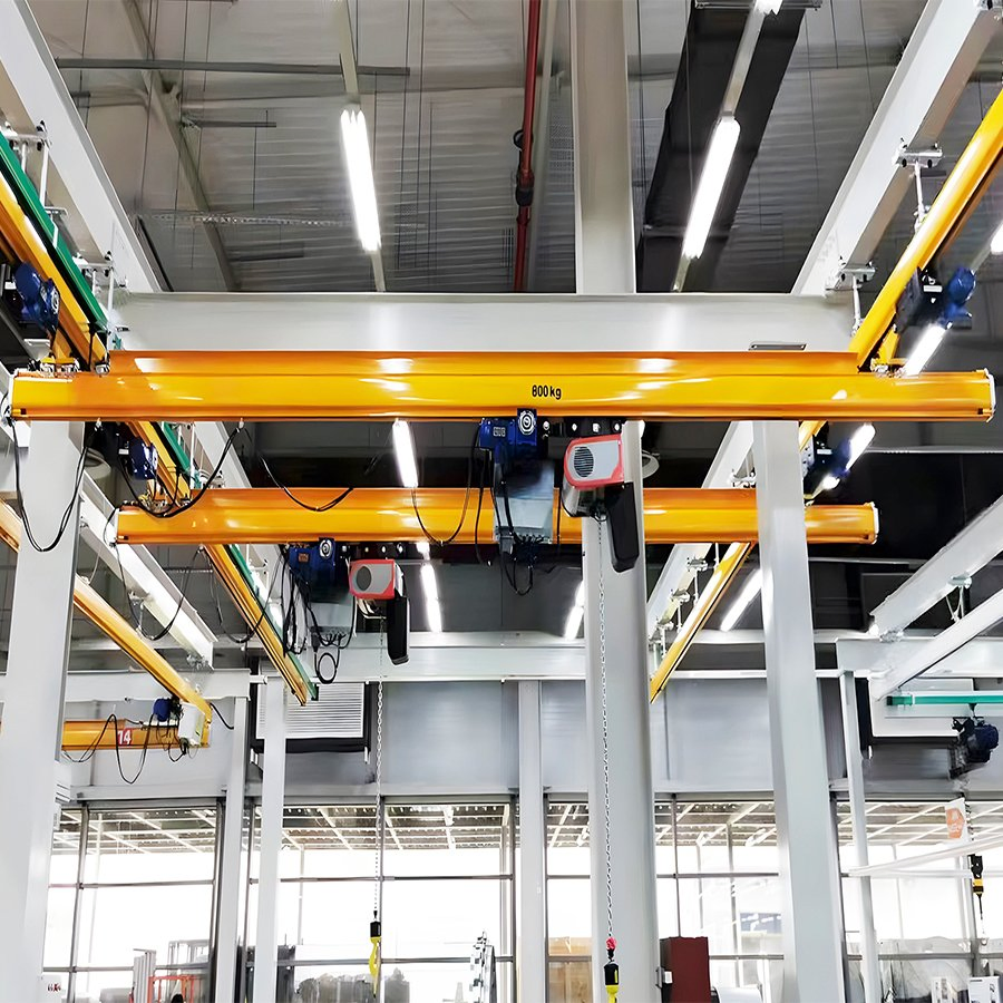 Sistema Modular de Grúa de Suspensión con Diseño de Riel Aéreo Flexible