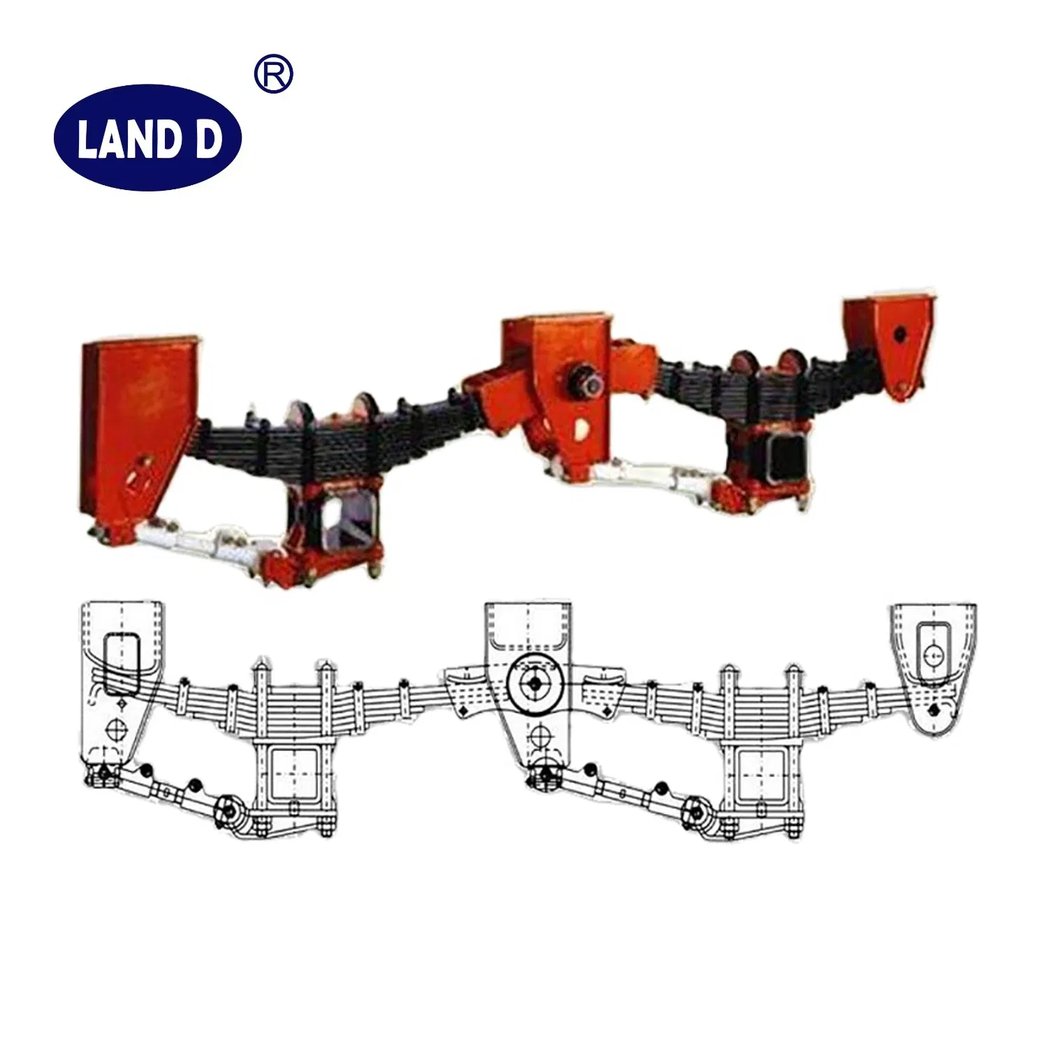 Fabricante de suspensión de muelles de hoja, piezas de repuesto para automóviles, accesorios para remolques semirremolques, camiones, casas rodantes, caravanas, vehículos agrícolas, volquetes y camiones de volteo