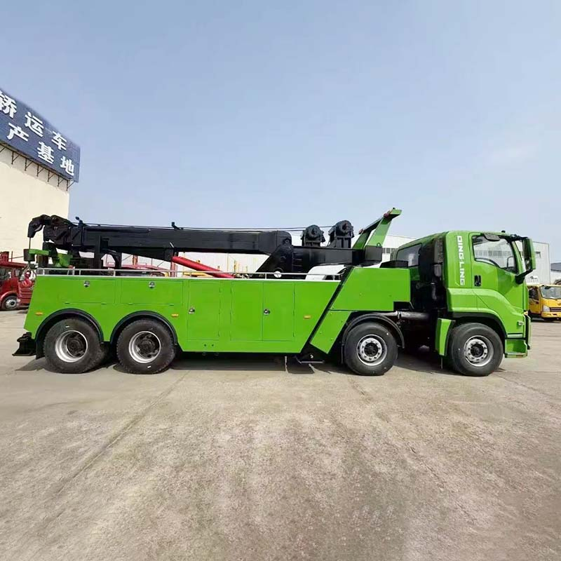 Japanese Brands 8X4 120 Ton Heavy Duty 360 Degree Rotation Wrecker Truck Wrecker Equipment Recovery Rescue and Towing Truck