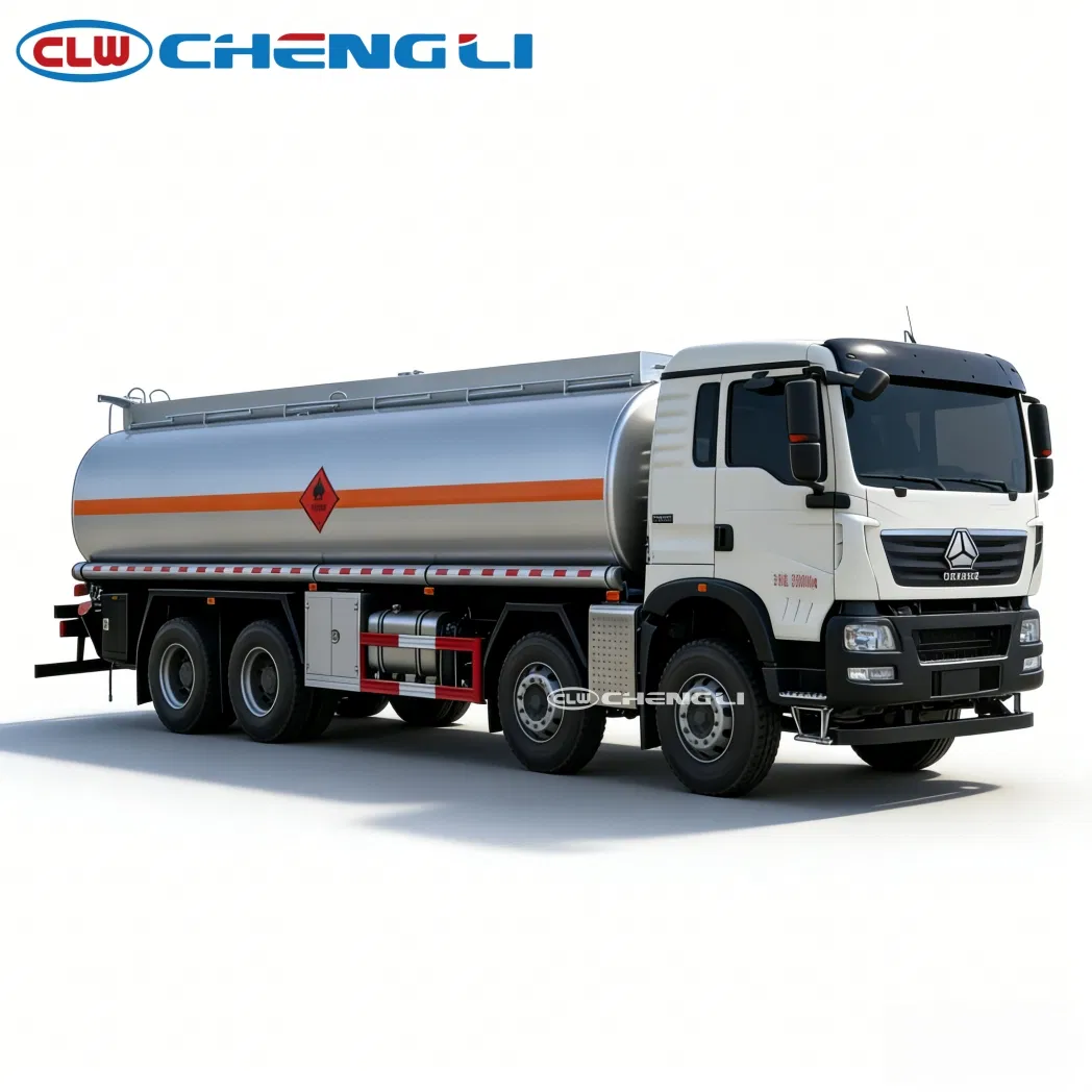 Corrosion-Resistant Steel Fuel Tanker with HOWO 8X4 Heavy Duty Chassis 8000 Gallons Capacity for Hazardous Liquids