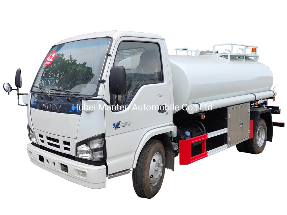 Elf Nkr 98HP SS304 Steel Water Tank Truck Isuzu 4X2 6000liters 6cbm 5m3 Water Bowser for Sale