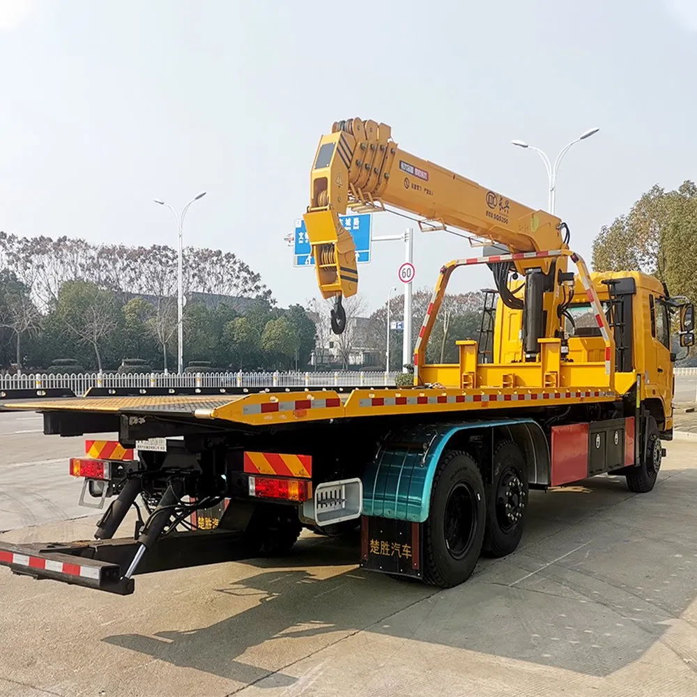 Tri-Ring Emergency Wrecker Truck Multipurpose Platform Flatbed Road Recovery Wrecker Truck