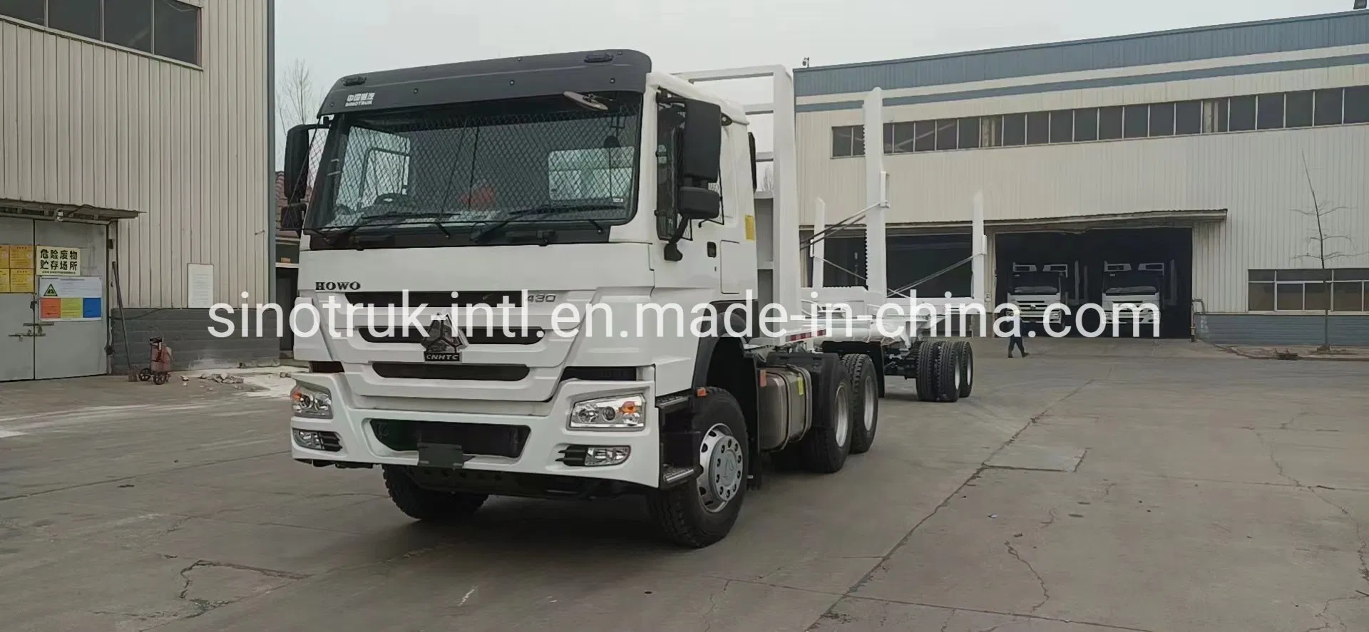 Sinotruk HOWO 420HP Log Truck 3 Axle Wood Carrier Trailer Timber Transport Logging Truck Price