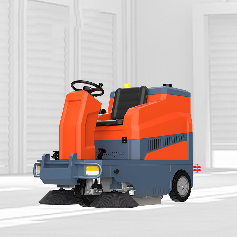 Industrial Electric Floor Sweeper Machine Easy Operating with Working for Parking Lots Campus Streets