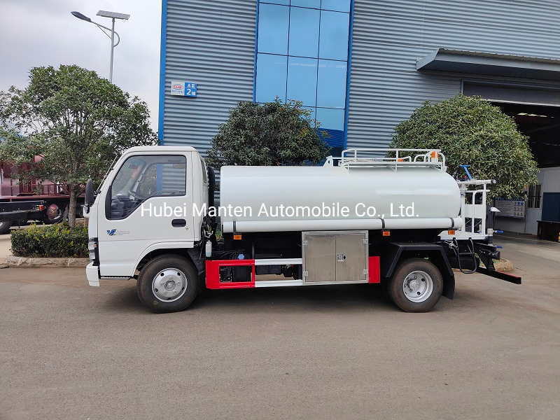 Elf Nkr 98HP SS304 Steel Water Tank Truck Isuzu 4X2 6000liters 6cbm 5m3 Water Bowser for Sale