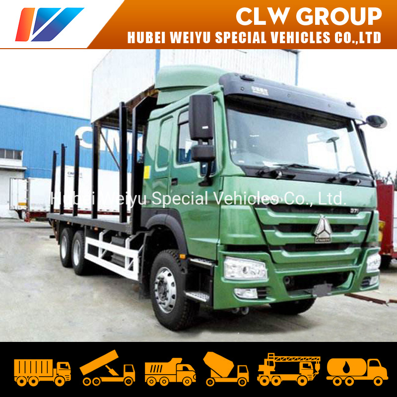 10 Wheels Awd All Wheel Drive Logging Truck HOWO 6X6 Logging Tray Truck