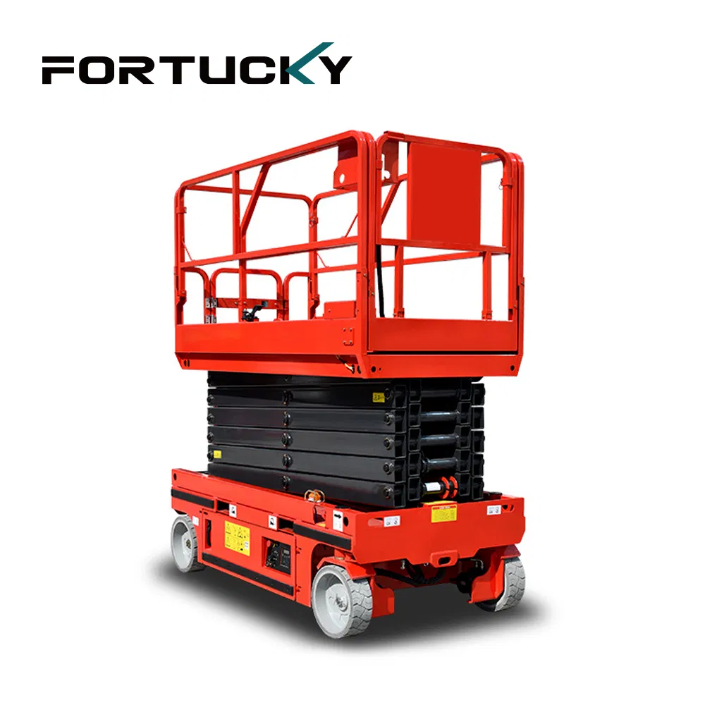 Self-Propelled Scissor Lift /12m Hydraulic Scissor-Type Aerial Work Platform with Telescopic Platform