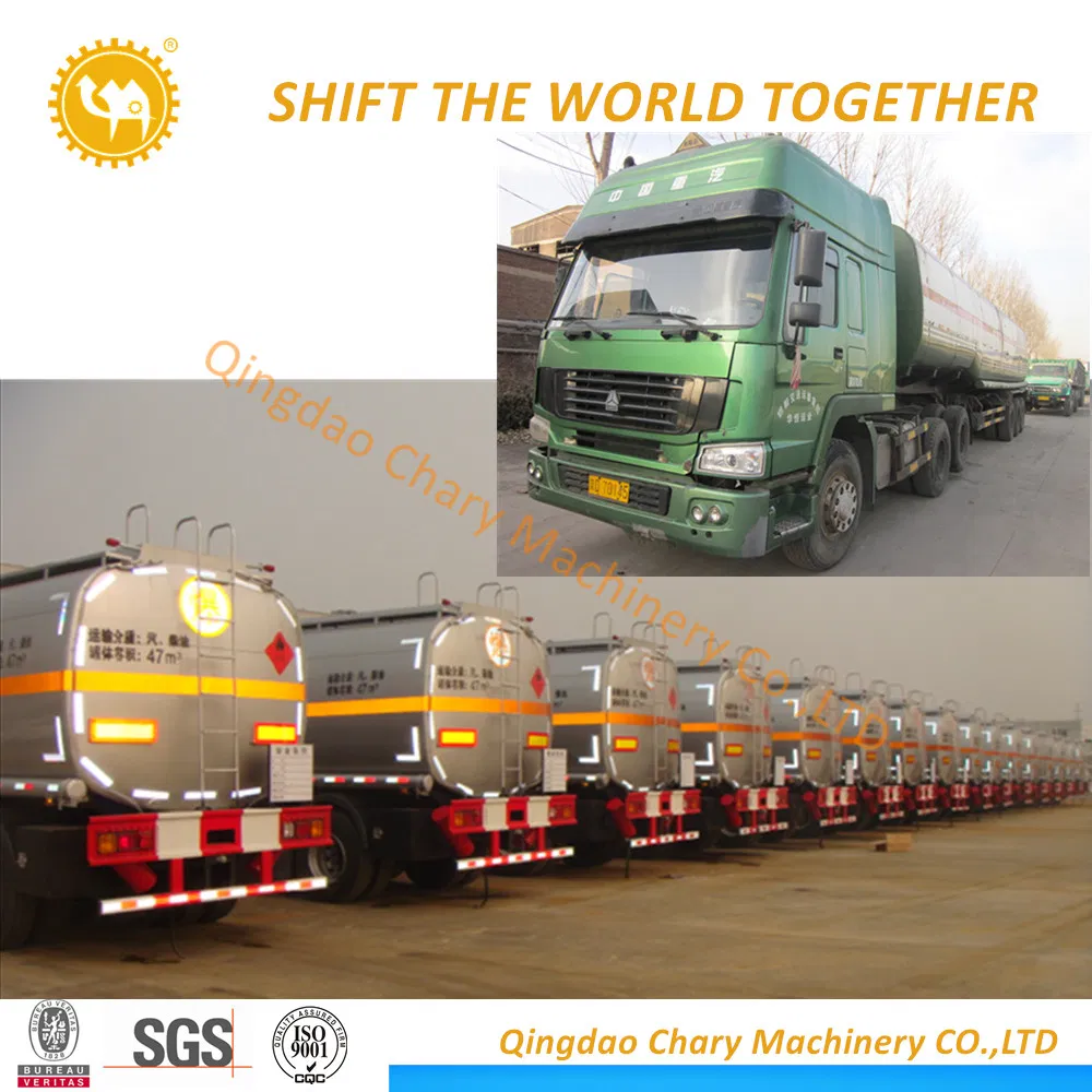 45-55cbm Aluminium Fuel/Oil/Petrol Tanker with 1-6 Compartments