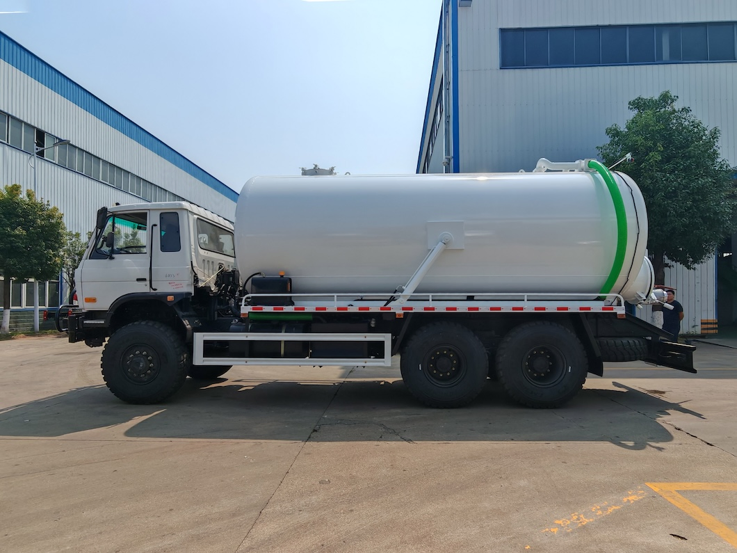Reliable Dongfeng 6*6 Awd Chassis 15m3 Vacuum Tank 15000litres Sewage Suction Cleaning Sewer Truck for Sale Option Italy Moro Vacuum Pump