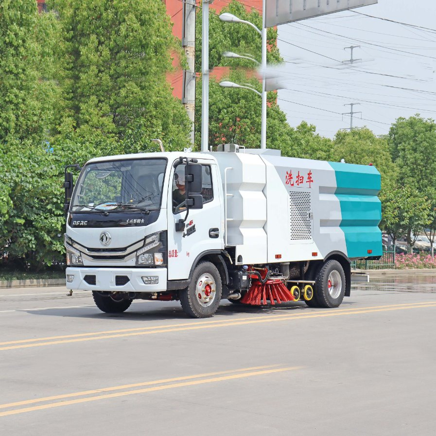 Dongfeng 6 Ton 8t 10t Vacuum Road Sweeper Cleaning Truck with Water Tank for City Street and Airport Runway