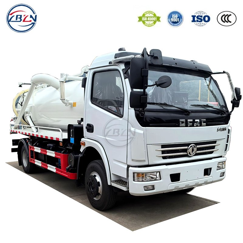 Dongfeng 4X2 10cbm Used Cleaning Suction Sewer High-Pressure Water Jetting Sewage Vacuum Pump Truck