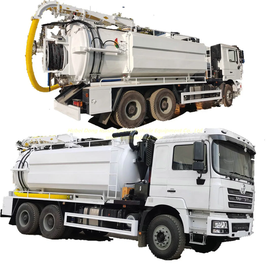 Rhd Shacman F3000 Hydro Excavators Combined Sewer Vacuum Suction Jetting Truck with 13500L Sewage+4000L Clean Water