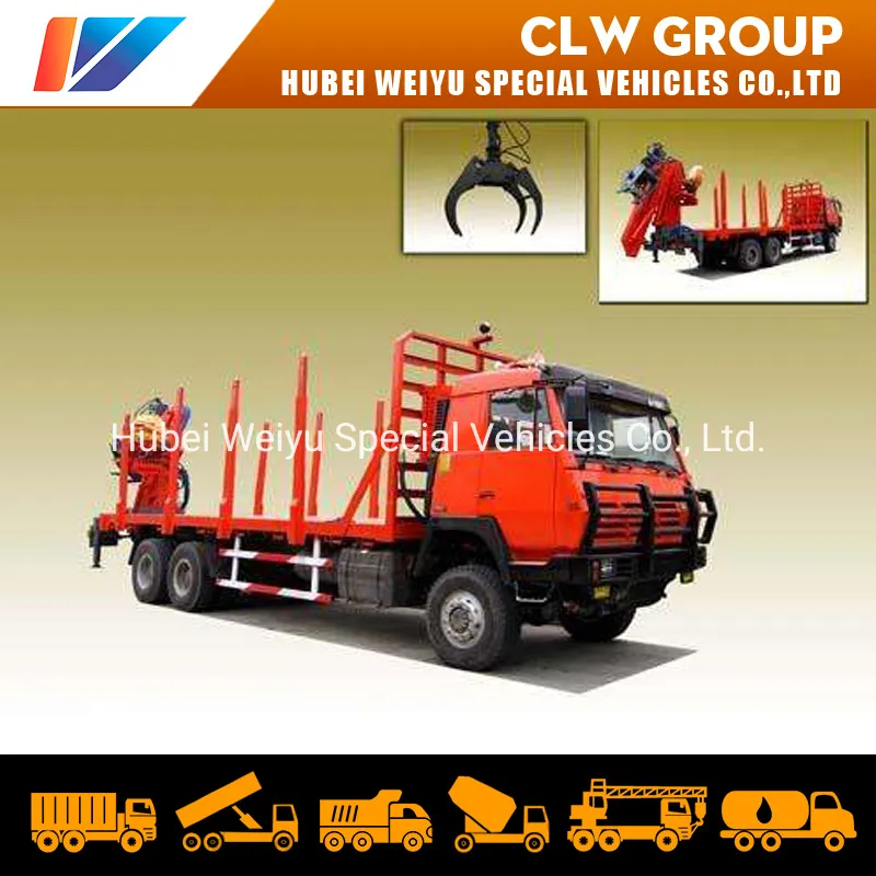 10 Wheels Awd All Wheel Drive Logging Truck HOWO 6X6 Logging Tray Truck