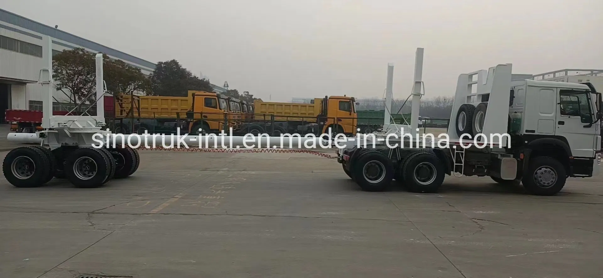 Sinotruk HOWO 420HP Log Truck 3 Axle Wood Carrier Trailer Timber Transport Logging Truck Price