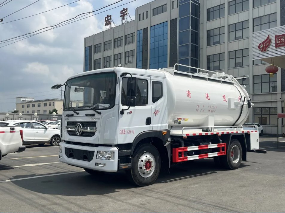 DFAC D9 Multi-Functional High Pressure Cleaning Sewage Sewer Vacuum Suction Tank Truck 8m3 Vacuum Tank and 2.5m3 Cleaning Tank