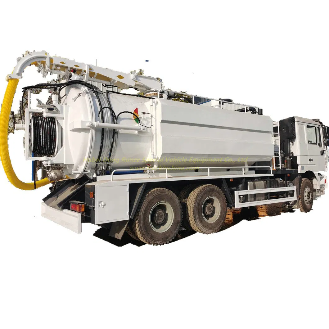 Rhd Shacman F3000 Hydro Excavators Combined Sewer Vacuum Suction Jetting Truck with 13500L Sewage+4000L Clean Water