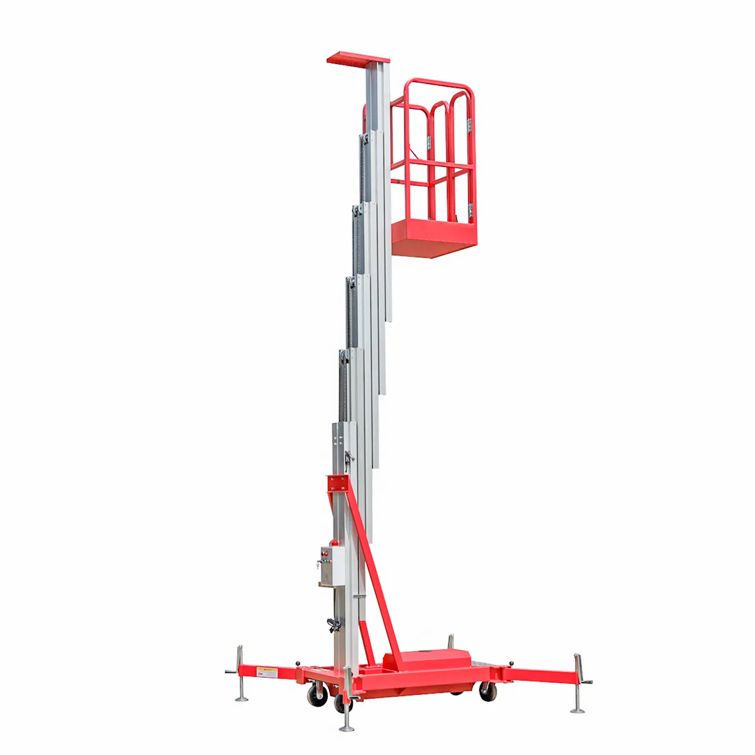 Single Mast Lift Aerial Work Platform for Warehouse