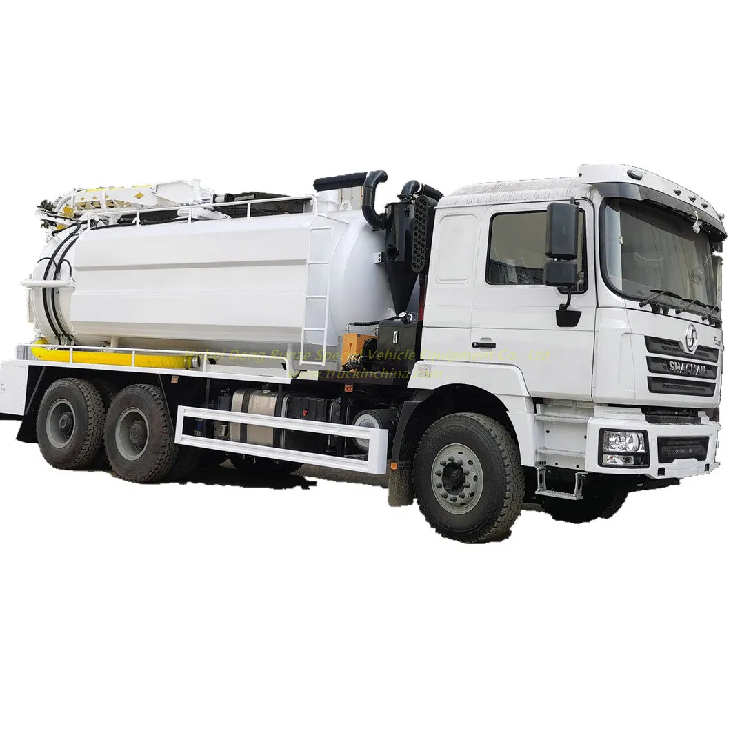 Rhd Shacman F3000 Hydro Excavators Combined Sewer Vacuum Suction Jetting Truck with 13500L Sewage+4000L Clean Water