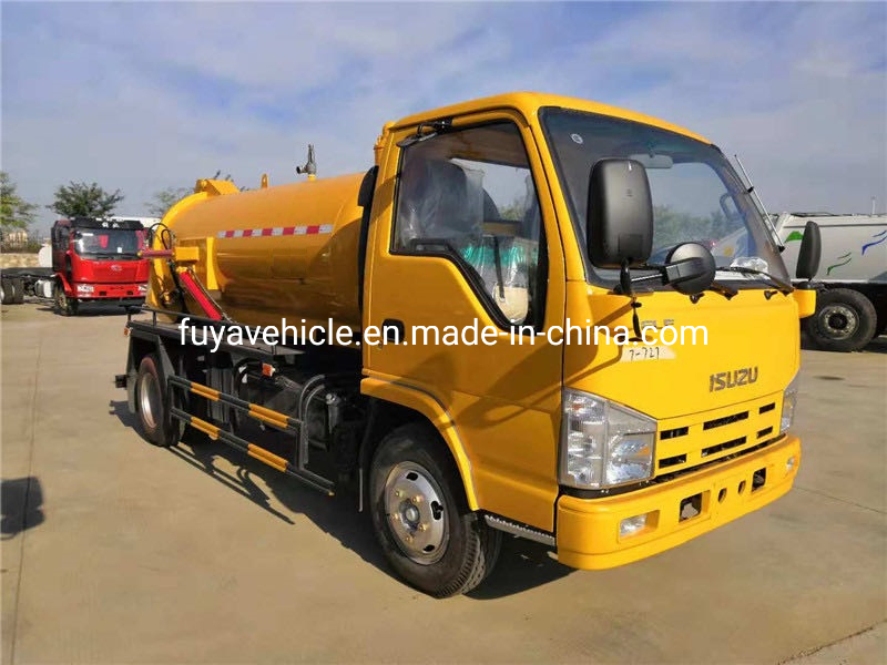 I-Suzu 3000L 5000L Vacuum Truck 5000L Waste Sewage Suction Truck with Moro Pump