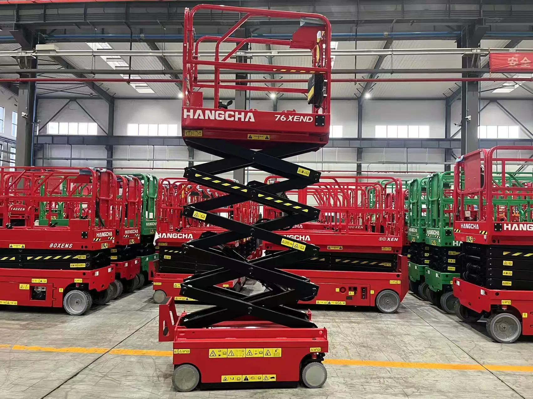 Hangcha 76xend Electric Self-Propelled Aerial Work Platform Scissor Lift Maintenance Free Battery