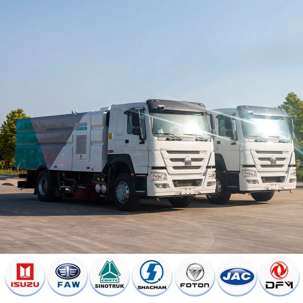 Multifunctional 16 Cubic Metersroad Sweeper and Street Sweeping Washing Vacuum Truck Cleaning and Sweeping Vehicle for Sale