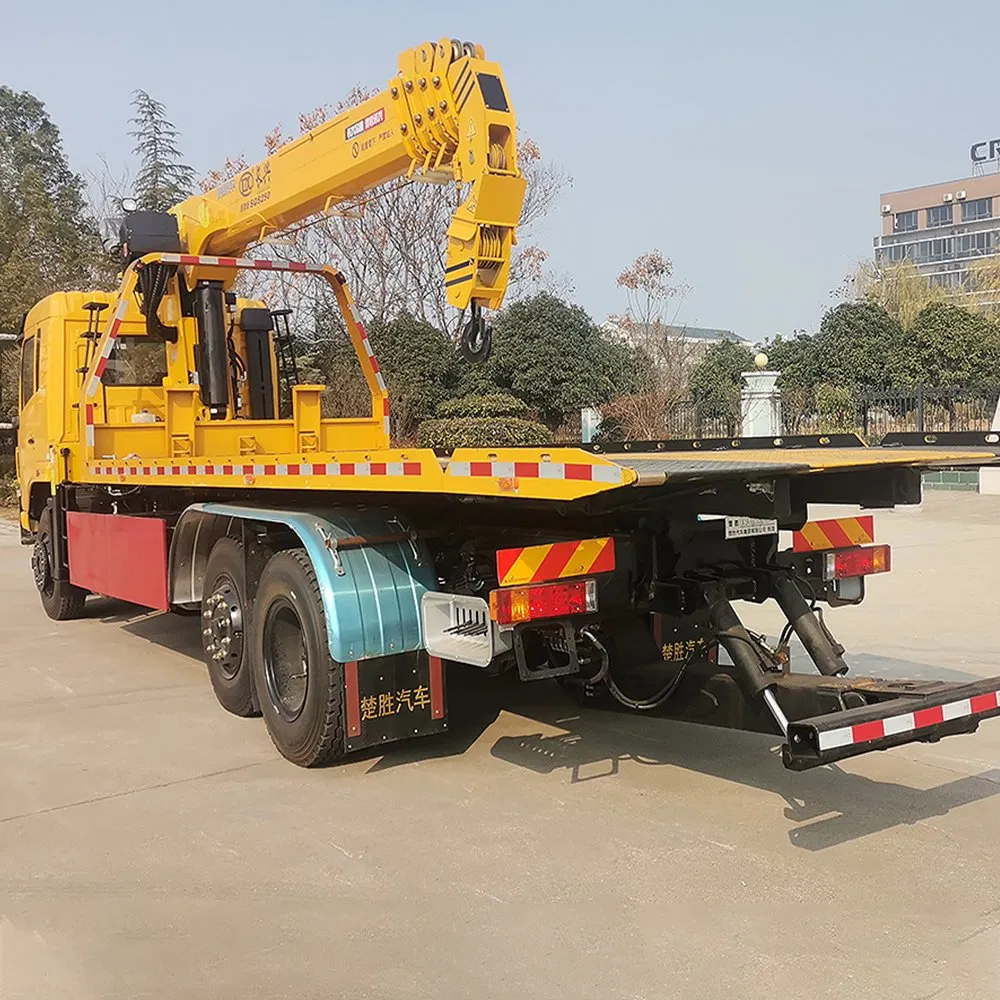 Tri-Ring Emergency Wrecker Truck Multipurpose Platform Flatbed Road Recovery Wrecker Truck