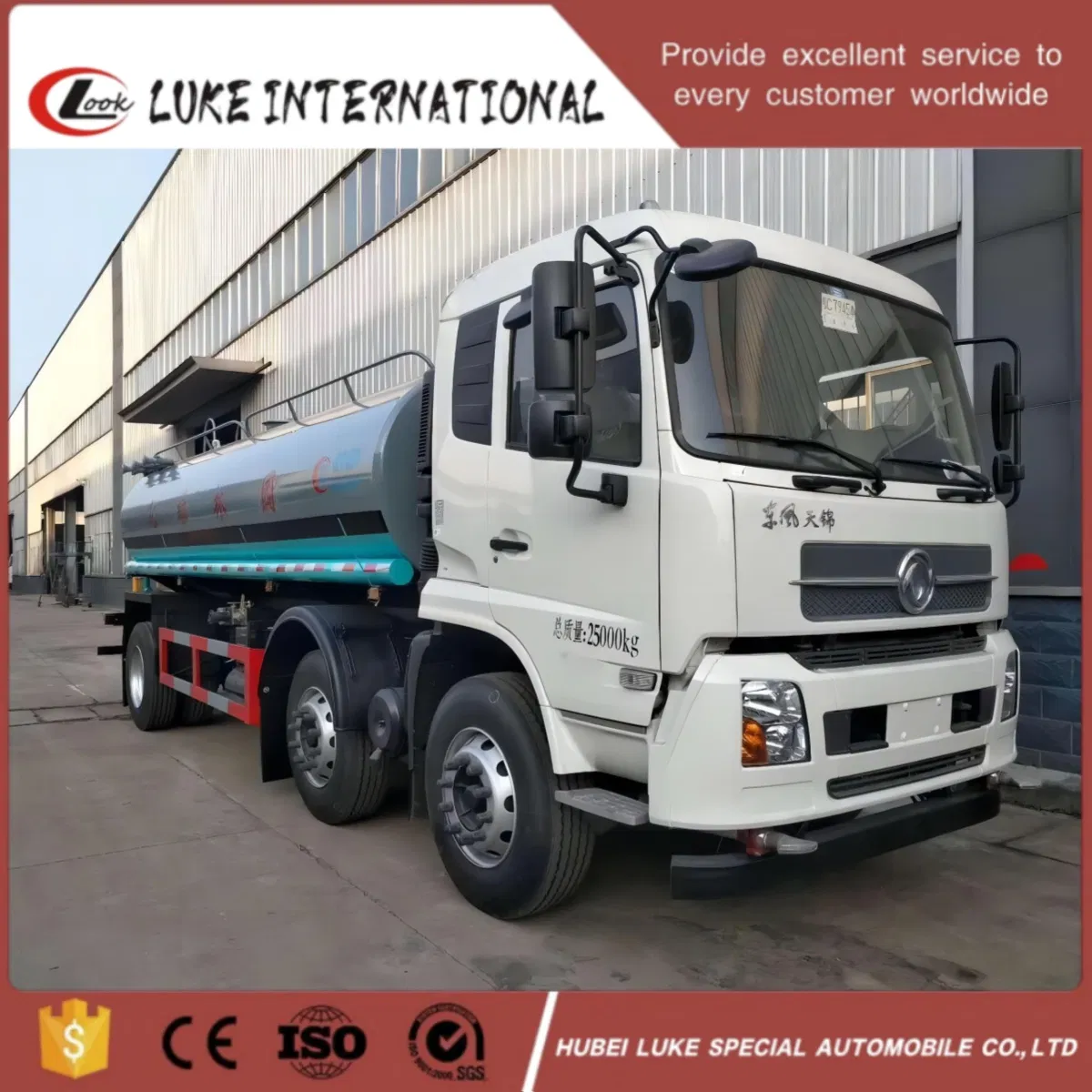 Dongfeng 6X2 Water Tank Sprinkler 16000L 18000L Sprinkle Water Bowser