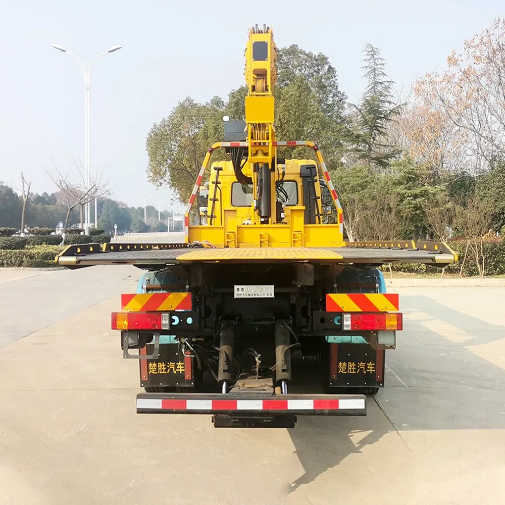Tri-Ring Emergency Wrecker Truck Multipurpose Platform Flatbed Road Recovery Wrecker Truck