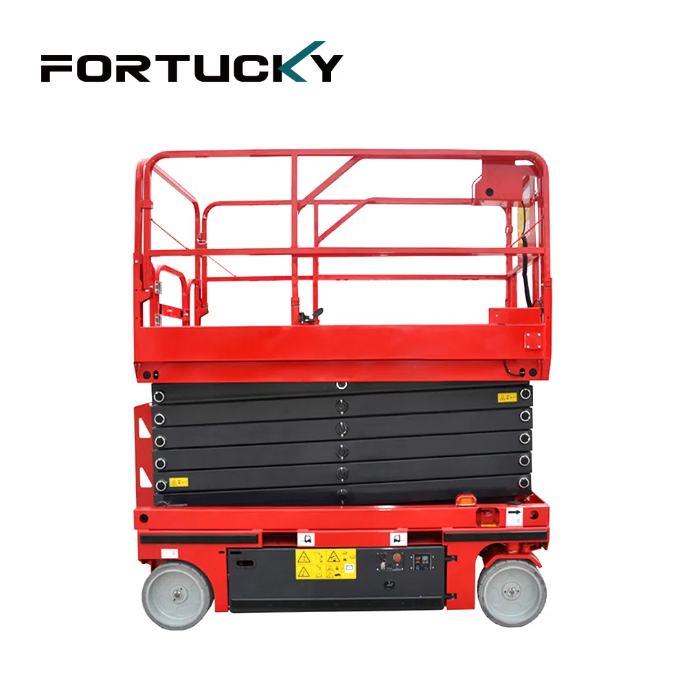 Self-Propelled Scissor Lift /12m Hydraulic Scissor-Type Aerial Work Platform with Telescopic Platform