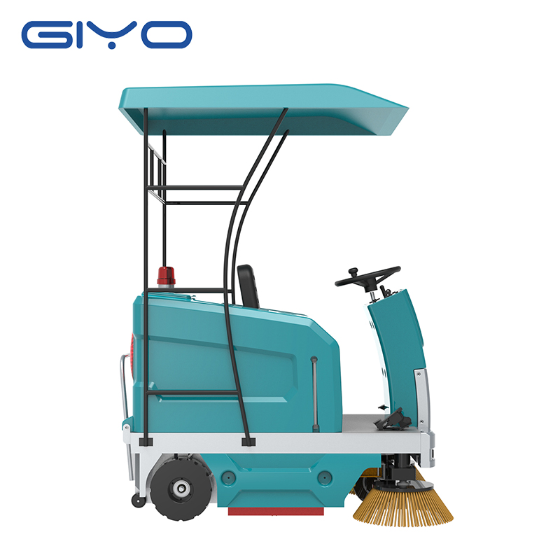 Commercial Automatic Floor Sweeper Large Farm City Street Factory Dedicated Semi-Closed Driving Sweeper