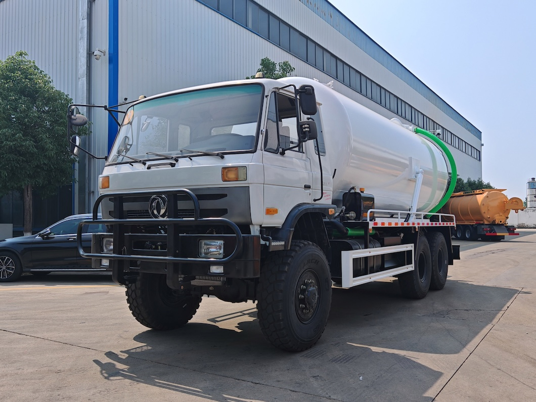 Reliable Dongfeng 6*6 Awd Chassis 15m3 Vacuum Tank 15000litres Sewage Suction Cleaning Sewer Truck for Sale Option Italy Moro Vacuum Pump