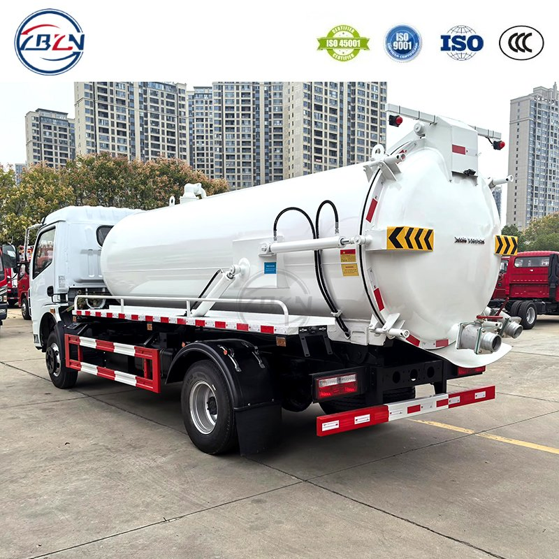 Dongfeng 4X2 10cbm Used Cleaning Suction Sewer High-Pressure Water Jetting Sewage Vacuum Pump Truck