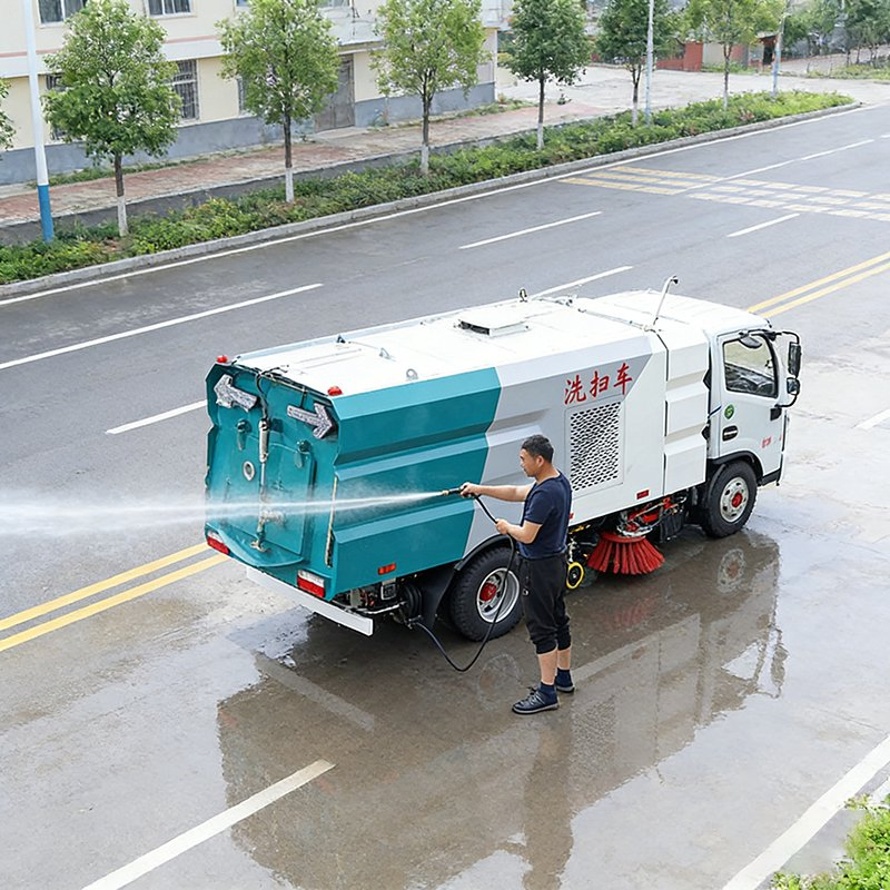 Dongfeng 6 Ton 8t 10t Vacuum Road Sweeper Cleaning Truck with Water Tank for City Street and Airport Runway