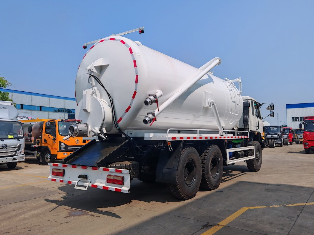 Reliable Dongfeng 6*6 Awd Chassis 15m3 Vacuum Tank 15000litres Sewage Suction Cleaning Sewer Truck for Sale Option Italy Moro Vacuum Pump