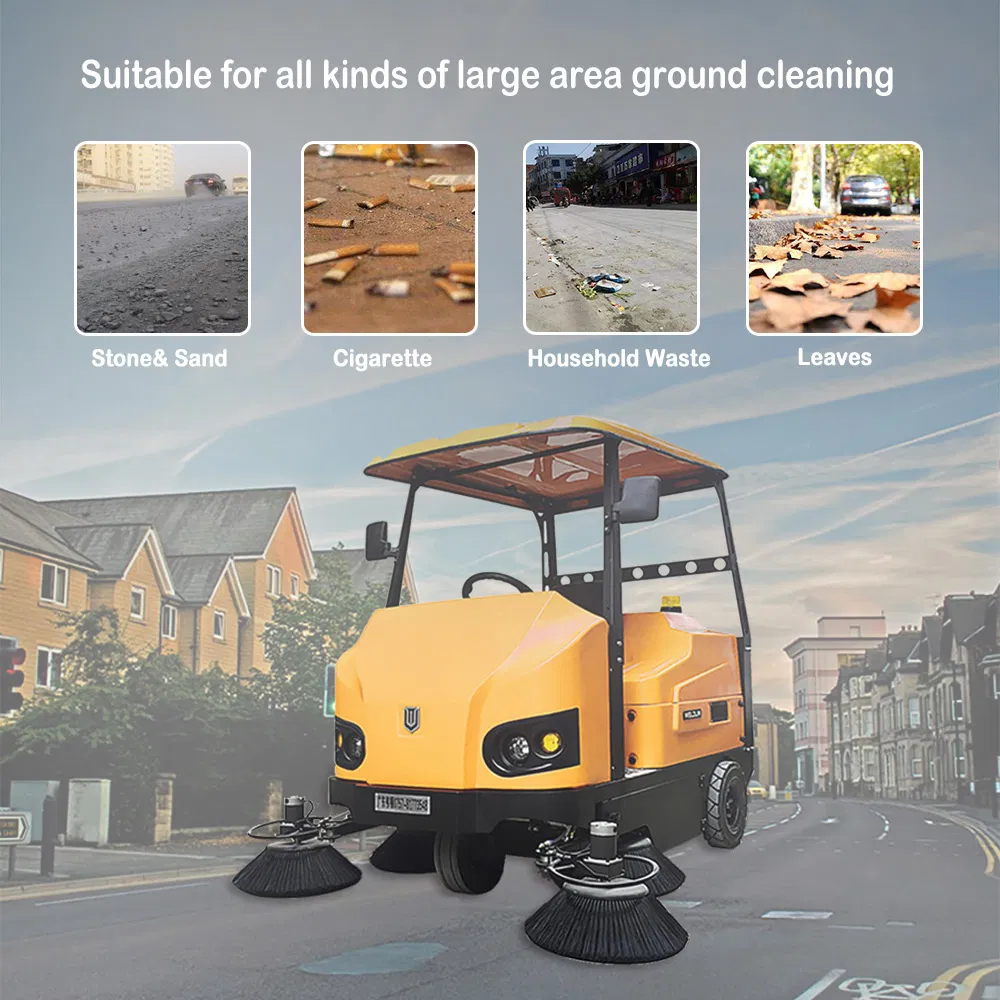 ISO CE Industrial Park Lot Driving Street Road Floor Cleaning Sweeper