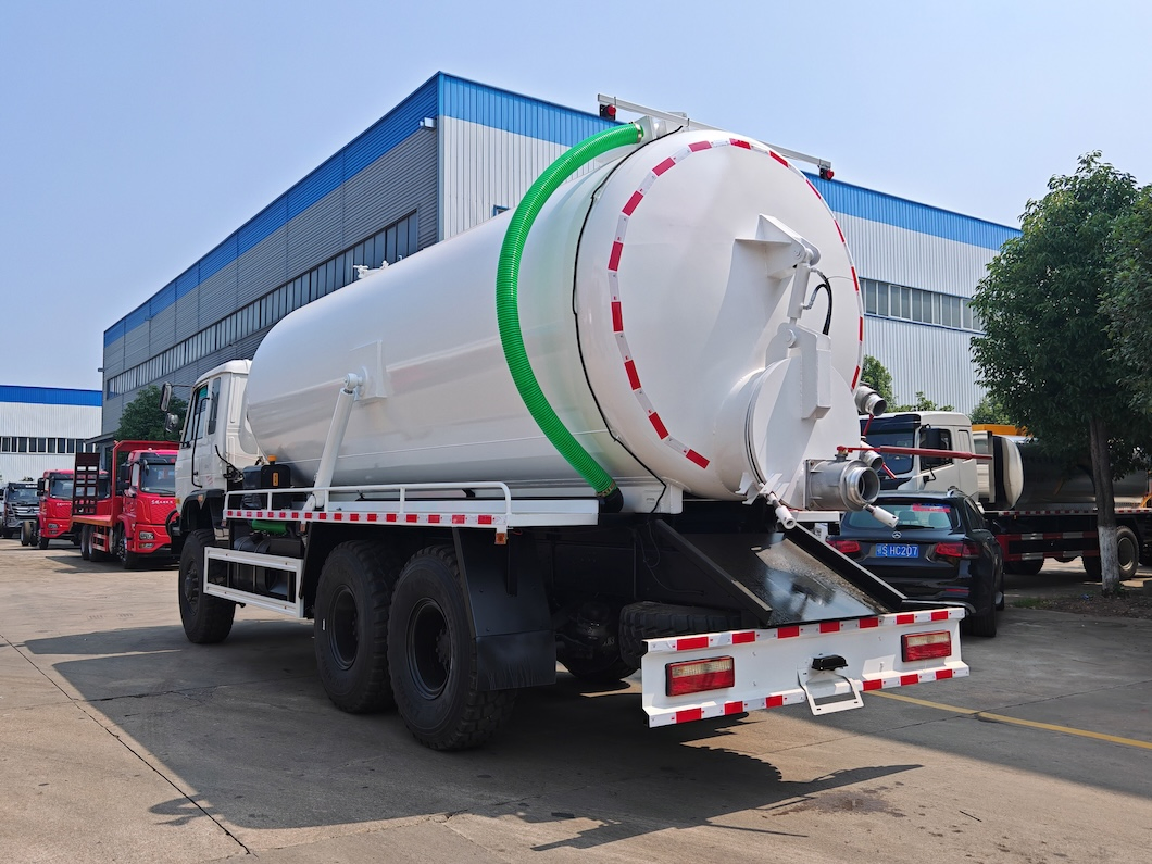 Reliable Dongfeng 6*6 Awd Chassis 15m3 Vacuum Tank 15000litres Sewage Suction Cleaning Sewer Truck for Sale Option Italy Moro Vacuum Pump