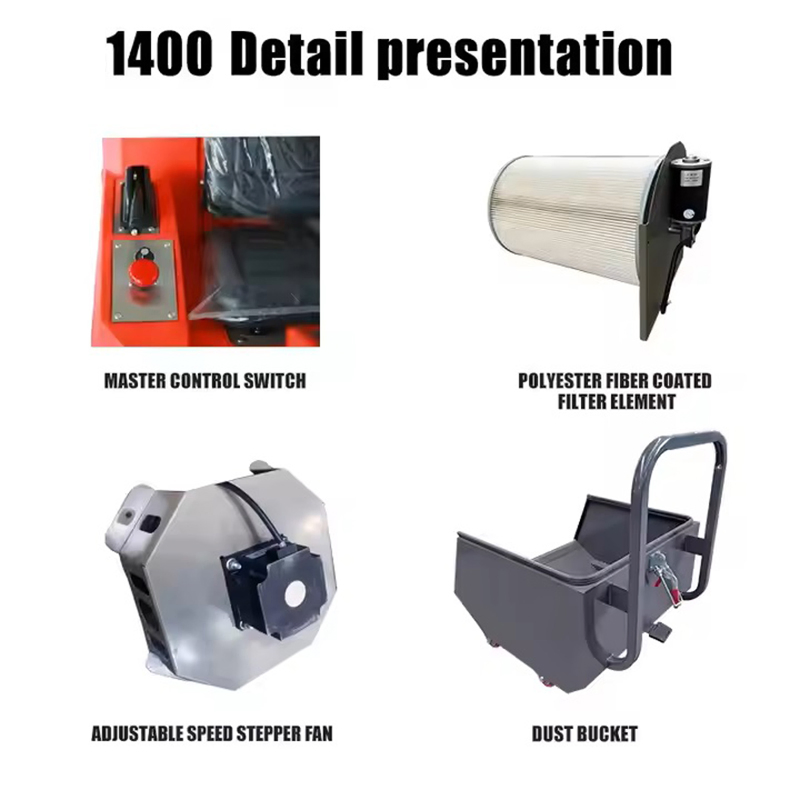 Industrial Electric Floor Sweeper Machine Easy Operating with Working for Parking Lots Campus Streets