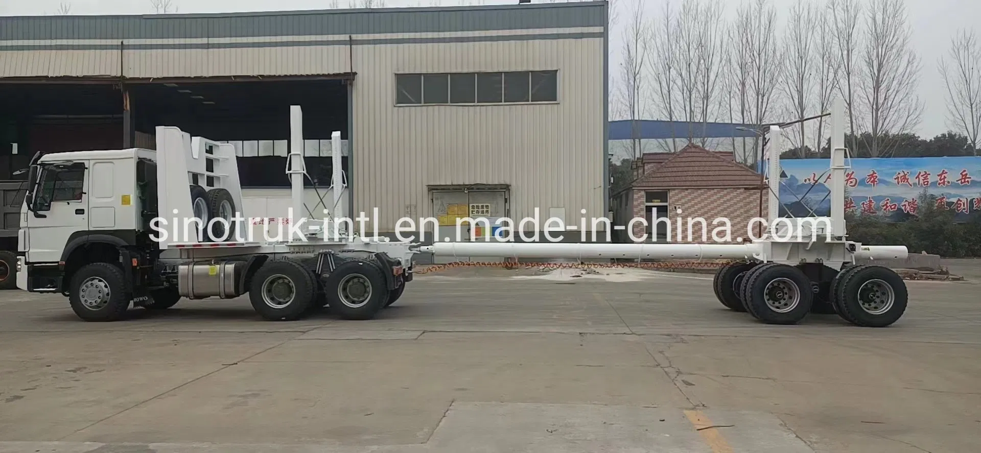 Sinotruk HOWO 420HP Log Truck 3 Axle Wood Carrier Trailer Timber Transport Logging Truck Price