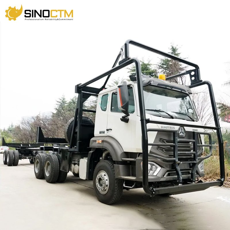 Sinotruk HOWO 400HP 371HP 380HP 420HP 6X6 All Wheel Drive Special Transport Forest Trailer 30t 40t 50t Log Carrier Logging Truck for Rough Road
